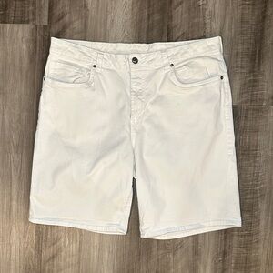 Buffalo David Bitton Dean Relaxed Straight White Denim Shorts - 40